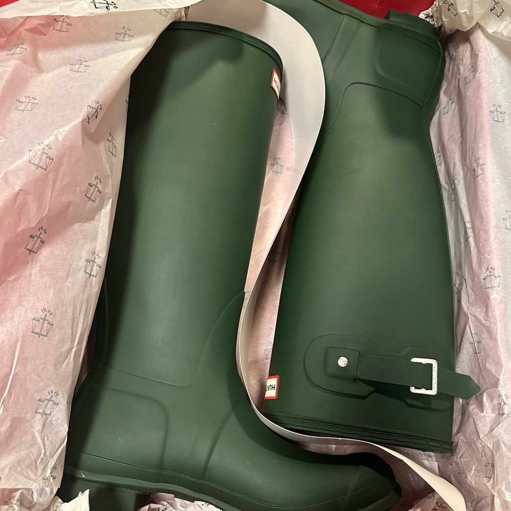 Hunter Dark Green Waterproof Boots